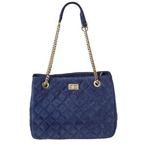 Isabella Rossetti Ravenna Suede Handbag, Blue